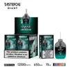 Originele Puff 12000 Tastefog Giant Transparante olietank 15 ml Bladerdeeg 12k Wegwerp Vape 2% Zout Nic Mesh Coil E-sigaret Bladerdeeg Bar 12 Smaken Hot Selling