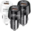 48W شاحن سيارة سوبر شحن سريع PD QC3.0 USB C Car Phone Charger Type C محولات الطاقة لجهاز iPhone 14 15 Xiaomi Samsung Huawei M1