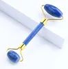 100% Natural Blue Aventurine Jade Stone Roller Twarz Masaż skóry narzędzie narzędzie do twarzy Roller przeciwbrabia Massager