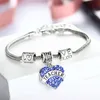 Gift de professeur de cristal bleu entier Bracelets Bracelet Bracelet Teachets Teachers Day Souvenirs269c
