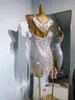 Stage Wear Robe de danse latine pour femmes haut de gamme luxe plein diamant gland Rumba Performance tissu professionnel pour enfants