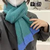 Écharpes d'hiver écharpe tricotée femmes solide grand épais chaud dame châle laine foulard cachemire couverture de silencieux 156 cm 25 cm