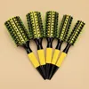 Saç Fırçaları 6 Boyutlar Salon Berber Ahşap Tutucu Domuz Kılları Yuvarlak Saç Tarak Fırçası Profesyonel Kuaförlük Saç Fırçası Saç Stil Araçları 4# 231220