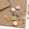 100 conjuntos de suporte de metal de cobre broche pinos crachá broche base titular para diy jóias making299f