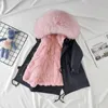 Cappotto di pelliccia per ragazze invernali Bambini Giacca per bambini in coniglio naturale Parka caldo Real Raccoon Ragazzi taglia 110 170 TZ204 231220