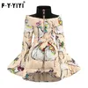 Winter Down Jacket Warm Print Flower Bundle Waist Bow Skirt Children's Winter Dress