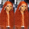 Human Hair 4X4 Lace Closure Wigs for Women Wholesale Brazilian Kinky Curly Body Water Deep Wave 180% Density 13X4 Frontal Wig