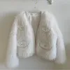 Damesjas met bontkralen 2023 Winter Koreaanse stijl uit één stuk verdikte jassen voor damesparka's