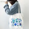 Avondtassen Griekse Nazar Evil Eyes Beaded Love Heart GRIEKENLAND Kleurrijke Boho Mandala Mannen Vrouwen Canvas Schoudertassen Tas Winkelen Strand