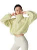 Lu Lu Coat Womens Sports Al Fleece Yoga Clothes Warm Top Zipper Jacket Winer Fiess YC