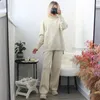 Kvinnor S Two Piece Pants Gigogou Basic Knit Winter Women Sweater Tracksuits Overdimased Loose Woman Wide Leg Suits Byxor 2 stycken Set 231219