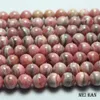 Meihan naturel 9-9 3mm Rhodochrosite 1 brin rond lisse perles en vrac pour la conception de fabrication de bijoux CX200815174D