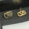 Luxury Stud High Quality Designer Earrings Women Brand Letter Gold Plated Stainless Steel Earring Design Ear Loop Party Wedding Jewelry Gifts