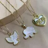 Hanger Kettingen Mode Zee Schelp Vrede Ketting Vrouwelijke Parelmoer Dier Olifant Hart Hals Voor Vrouwen Sieraden Gift