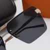 Designer sunglasses luxury sunglasses for women men shades eyeglass polarizing Metal half frame letter sunglasses Large frame glasses fashion shade