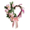 Dekorativa blommor Valentine Decoration Artificial Rose Wreath framför Door Livelike Wedding Party For Table Centerpieces Mortile