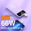 Mobiele telefoon Power Banks 30000mAh Power Bank 66W Supersnel opladen voor Huawei P50 Samsung Draagbare externe batterijlader voor iPhone Xiaomi Powerbank J1220