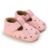 Premiers marcheurs bébé printemps et automne mignon noeud rose fond en caoutchouc souple anti-dérapant chaussures de princesse 0-18 mois né marche décontractée