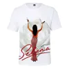 Camiseta con estampado 3D de la cantante Selena Quintanilla, camiseta divertida de manga corta con cuello redondo para mujer y hombre, camisetas gráficas, ropa de calle