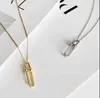 Designer Brand Tiffays 925 Sterling Silver U-shaped Bamboo Link Chain Pendant Necklace Collar Womens Rose Gold Light Luxury Versatile Fashion Simple