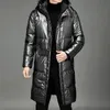 Men Winter Down Jacket Long Parka Coat White Duck Outswear Fashion Glanzende Hooded Dikke Warm Overjas 231020