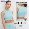 Tanks féminins Camis Vnazvi Drstring Drstring Waist Ribbed Yoga Top For Fitness Push Up Sports Bra For Women Gym Workout Clotheswear L231220