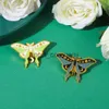Moth Butterfly Ematel Broche pour femmes Fashion Double lune Gothic Butfly Badge Insect Plante Pin Bijoux Bijoux pour ami
