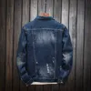 Vestes masculines veste hommes jeans bleu taboure de vêtements en manteau plus taille denim printemps automne jeune nouveau vêtements hippies décontractés vestets en denim en détressel231026