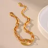 Strand CCGOOD Chain Bangle Bracelet Trendy Golden Waterproof Metal Pig Nose Pulseras Stylish Unique Design Jewelry Female Party Gift