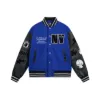 A Bathing A Ape Couro Crazy Patch Varsity Jacket Limited RARA