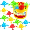 jumping frog toys parent-child bounce Anxiety Toy kids assorted stress relief toys children birthday party gifts contest games gift 1set=12pcs frogs+1pcs barrel