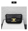 Celins's Genuine Leather Shoulder bag Luxury teen High quality classic Triumphal underarm tofu small square womens box cowhide portable With Real Logo