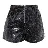 Women's Shorts High Waist Sequin Sparkling For Women O-ring Zipper Bodycon Party Club Festival Dance