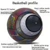 Palla da basket riflettente Intrattenimento sportivo Taglia 7 PU Outdoor Indoor Olografico Regalo luminoso Giocattolo colorato Gioco di strada 231220