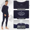 Sous-vêtements thermiques pour hommes Maillot de corps thermique à manches longues pour hommes Couche de base doublée en polaire chaude Sous-vêtements thermiques Hauts Chemises longues pour hommes Vêtements d'hiver 231220