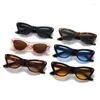 Sunglasses Cat Eye Women Fashion Shades UV400 Retro Rivets Men Dark Green Sun Glasses