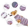 Dog Apparel Pet Clothes Modal Stripes Sweater Sterilization Suit Physiological With Urine Pad Pajamas Homewear