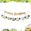 Dinosaur Happy Birthday Garland Banners Roar Dino Party Balloons Supplies Jungle Safari 1st Boy Kids Birthday Party Decorations Party Favor Holiday Supplies