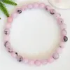 MG1487 Strand Cherry Blossom Jasper Bracciale Pink Gemstone Braccialetti di guarigione Cristalli di gioielli Equilibrio gioiello perline per emotivo252Q