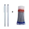 102Pcslot Silver Pen Refill 10mm Fabric Leather Marker Textile Ink Patchwork Marking Eraserable Washable Handle 231220