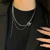 Klasik stil mektup kolye kolye lüks tarzı kadın takılar uzun zincir 925 gümüş kaplama butik kolye yeni yüksek kaliteli aşk hediyeleri mücevher