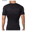 Heren t shirts korte mouw buikfitting kleding buik contractie body shaper