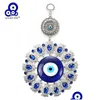 Keychains & Lanyards Lucky Turkish Evil Wall Hanging Glass Keychain Ethnic Crystal Big Eye Car Key Chain Fashion Jewelry Ey4914 210409 Dhwhw