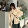 Flauschige Jacken Frauen Solide Lose Maillard Gemütliche Süße Drehen-unten Kragen Alle-spiel Täglichen Japanischen Stil Streetwear Minimalistischen 231220