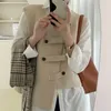 Irregular Vest O neck Simple Elegant Streetwear Loose Spring Office Ladies Casual All match Korean Style Ins 231020