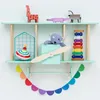 Party Decoration Mur Felt Tull Style Triangle Triangle Circle Children's Children's Children's Room 1 Metter Semiccle Colors Streamers Ins