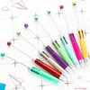 Piece 4 Ink Bead Ballpoint Pens Plastic Multi-color Beadable In 1 Pen Students School Office Supplies