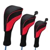 منتجات الجولف الأخرى 3pcs مجموعة أغطية رأس السائق في الممرات الخشبية لحماية نادي حماة الجولف 231219