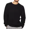 Suéter masculino anti-encolhimento suéter aconchegante de malha macia quente elegante design de comprimento médio para outono inverno casual