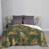 Blankets Tiger In The Jungle Blanket Coral Fleece Plush Printed Pattern Animal Breathable Soft Throw For Sofa Bedroom